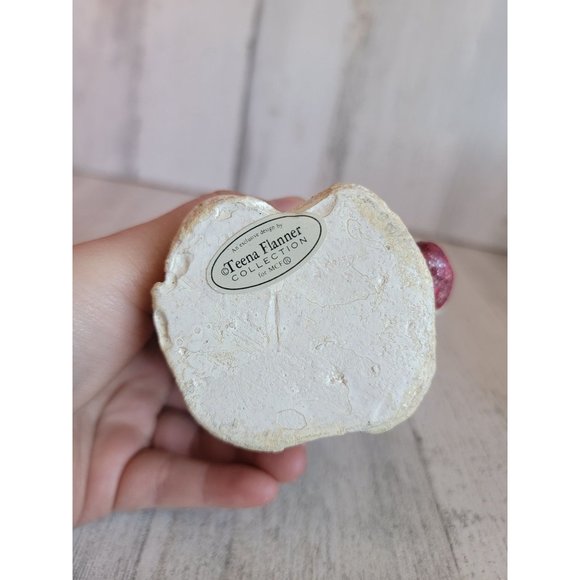 Vintage Teena flanner snowman mistletoe Top Hat figure glitter - Picture 8 of 8